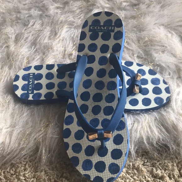 Coach Amel Bow Flip Flops Signature Thong Sandals - Picture 6 of 6